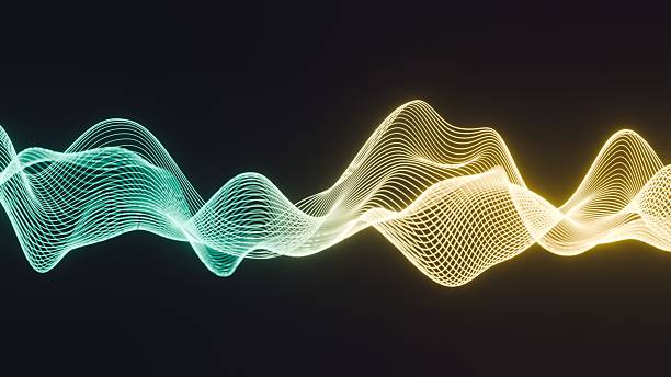 Dual-Tone Cyan and Gold Waveform: Perfect for energy balancing themes, abstract data security visualizations, or modern corporate branding.