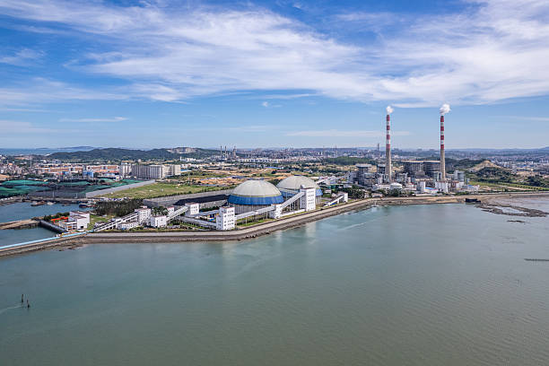 istock Aerial view of a seaside coal-fired power plant 2246103022