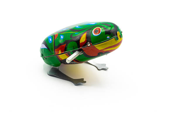 Charmgle funny clockwork spring metal frog toy