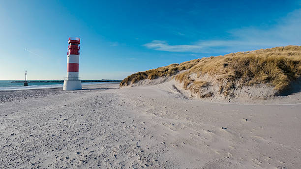 istock Beach view with plenty of natural grasslands and a lighthouse 2246115929
