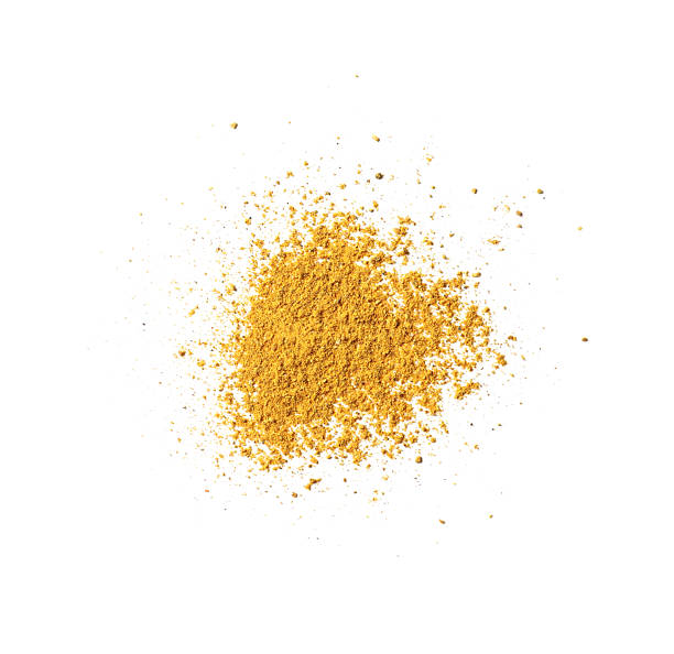 istock Dry curry powder isolated on white, top view 2246116805