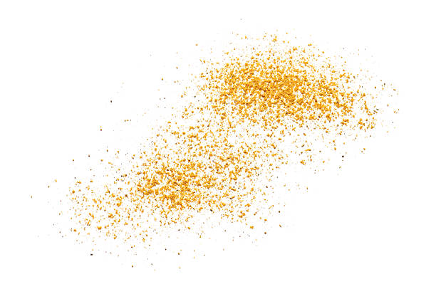 istock Dry curry powder isolated on white, top view 2246116814