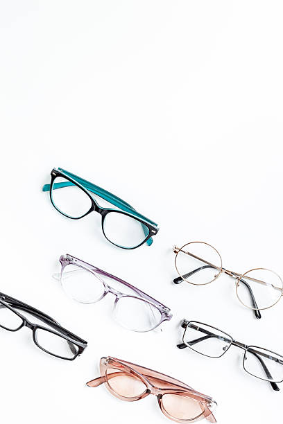 istock Set with different eyeglasses with lenses isolated on white 2246117859