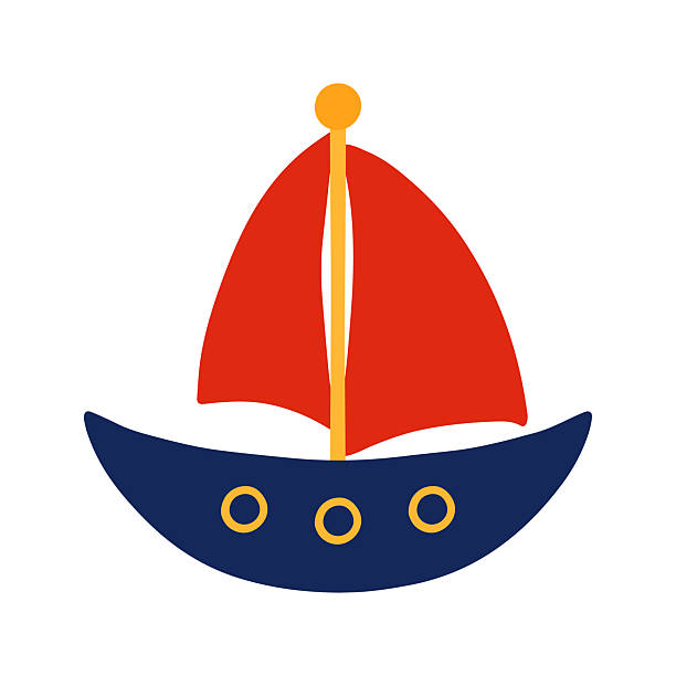 istock Cute cartoon sailboat for sea transportation vector illustration 2246121543