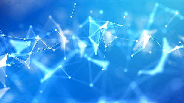 istock Abstract background Dot and connect line for cyber technology futuristic and network connection concept with dark and grain processed wide screen ratio 2246125670