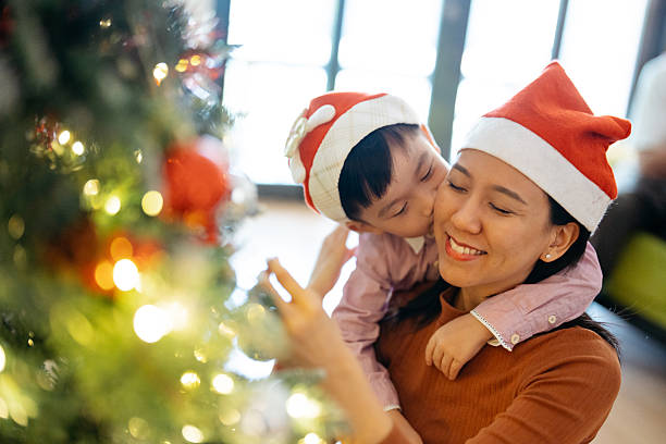 istock Sweet Christmas Moment Between Mother and Son 2246125772
