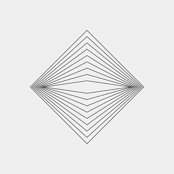 perspective fence line style rhombus transition triangle geometric sign symbol