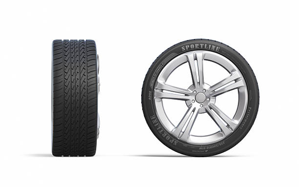istock Sport Car Alloy Wheel and Tire Isolated on White Background, Object + Shadow Path 2246130211