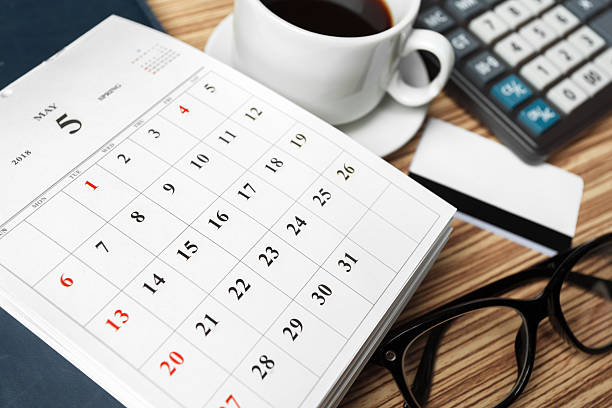 istock Planning the month with a calendar and coffee in a cozy workspace 2246132062