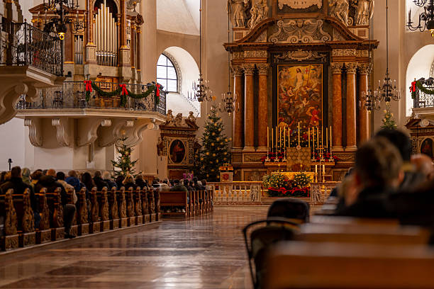 Salzburg, Austria - December 23, 2024: Salzburg Cathedral.