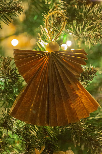 istock Handmade paper angel Christmas toy 2246135291