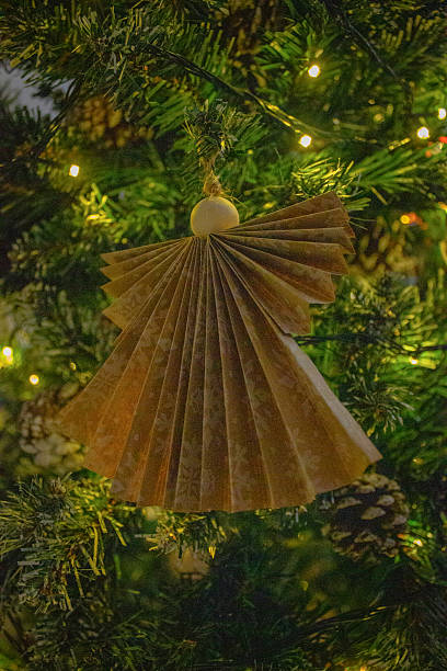 istock Handmade paper angel Christmas toy 2246135378