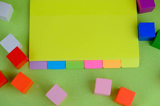 blank paper next to school tools with no word as a template for text space concept. business and education concept