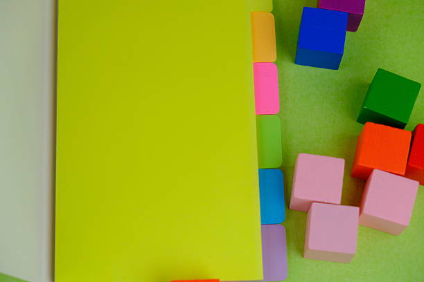 blank paper next to school tools with no word as a template for text space concept. business and education concept
