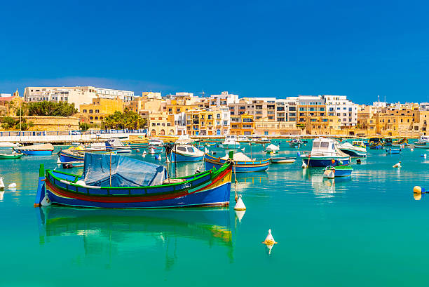 istock Fishing boats in Birzebbuga, a small Maltese town 2246138365