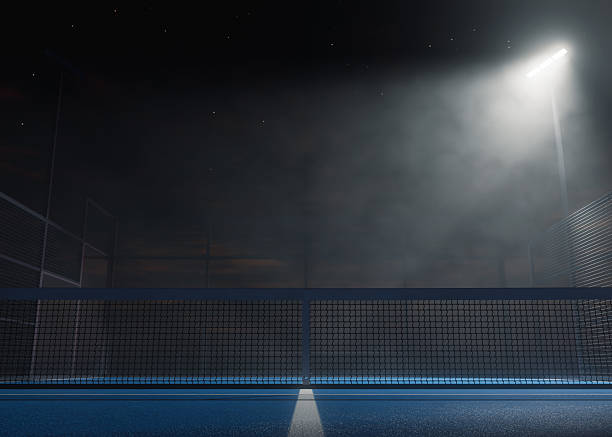 istock Half-Lit Padel or Pickleball Court at Night 2246141511