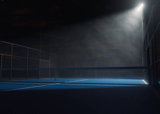istock Half-Lit Padel or Pickleball Court at Night 2246141512