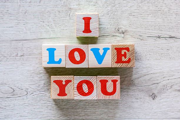 istock Colorful alphabet blocks making the words I LOVE YOU 2246144016