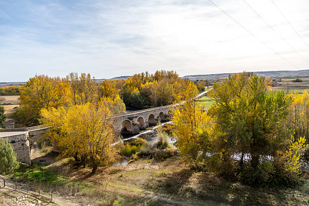 Roman bridge in Palenzuela. Spain, Palencia - Spain