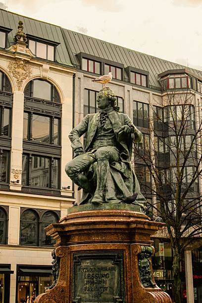istock Statue of Gotthold Ephraim Lessing with a seagull. 2246144818