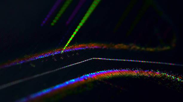 istock Close Up of a Cracked Television Screen with Color Distortion 2246150818