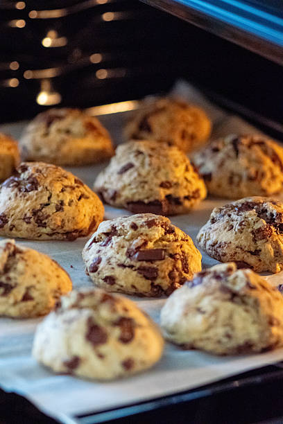 istock Freshly Baked Chocolate Chip Cookies in Oven 2246152960