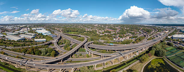 istock Panorama of Spaghetti Junction road network, Birmingham, UK 2246157623