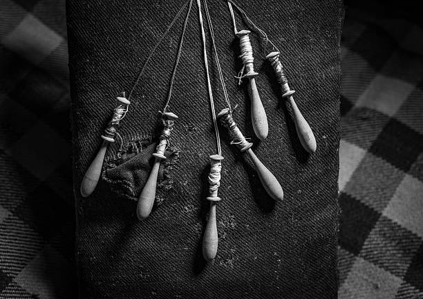 Old and vintage spool of thread