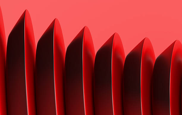 istock Futuristic 3D Glossy Layers with Red Glow and Bold Contrast 2246164993
