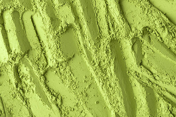 istock Dynamic macro pattern of green matcha powder with vertical grooves, versatile backdrop for culinary visuals, cosmetic ads, eco branding 2246167853