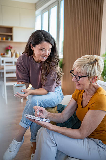istock Women mother daughter planning together with notebook 2246169554