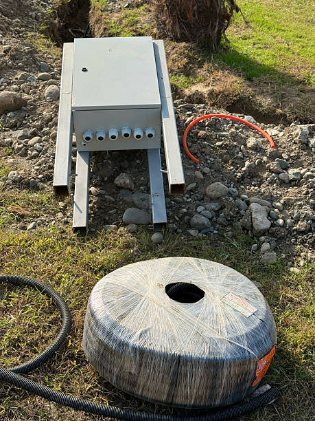 istock Outdoor Electrical Junction Box with Circuit Breakers and Terminal Blocks 2246179434