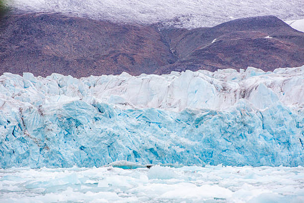 istock Svalbard cruise - Large ice wall with a blue and white color 2246182996