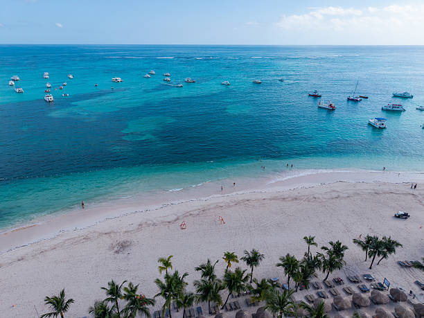 Punta Cana beach in Dominican Republic  drone photo