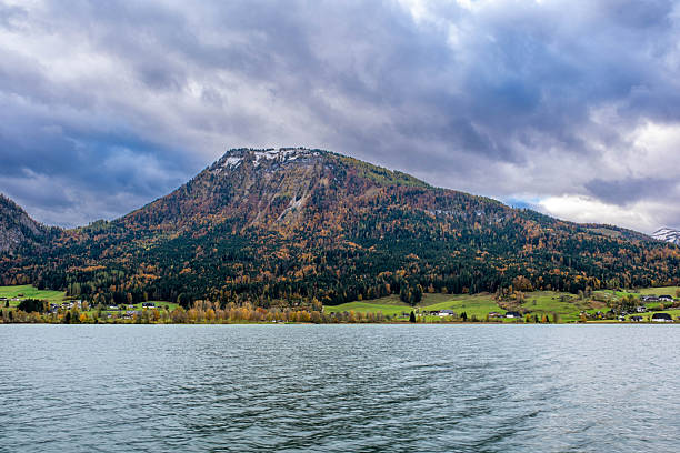 Sailing on Lake Wolfgangsee in Austria