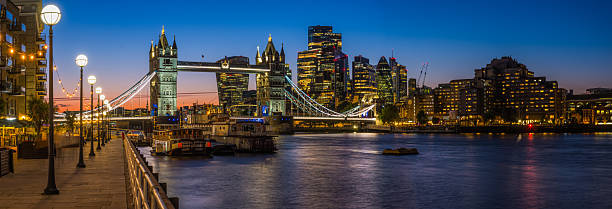 istock London lamplight along Thames Tower Bridge skyscraper cityscape night panorama 2246198815