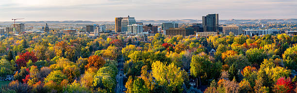 City of trees Boise Idaho in spectacular autumn bloom