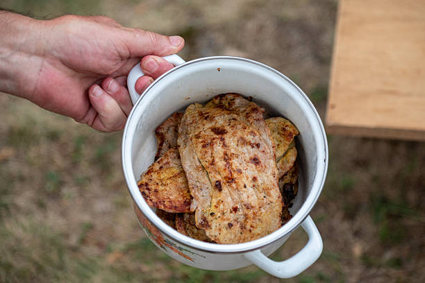 istock Grilled Meat in Pot Outdoors 2246200173