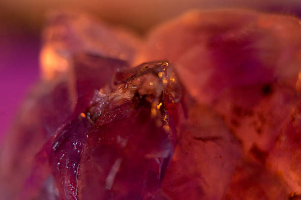 Macro photography of obsidian crystal.