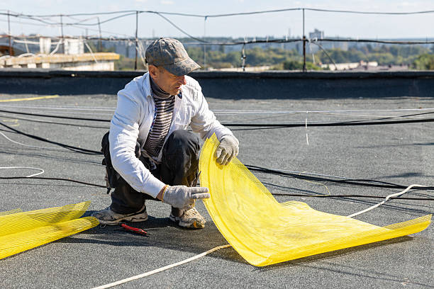istock The construction worker prepares the reinforcing mesh for facade insulation work. 2246201356