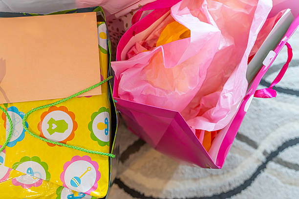 istock Gift bags for baby shower celebration party 2246208818