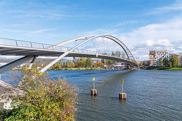 istock Three countries bridge connecting Germany with France 2246210189