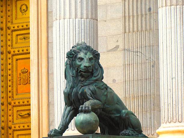 istock Statue of the lion. 2246212007