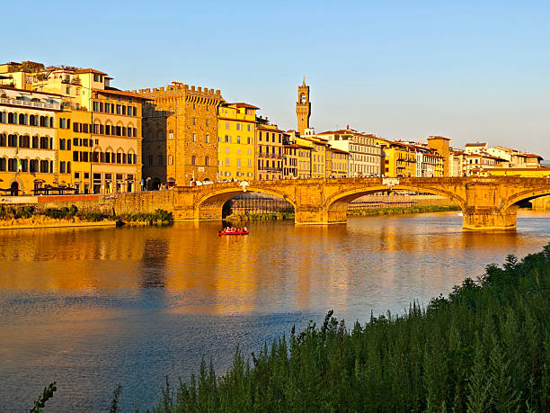 Ponte Santa Trinita on the Arno river in Florence, Tuscany.