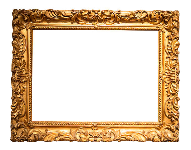 istock baroque horizontal golden picture frame cut out 2246218648