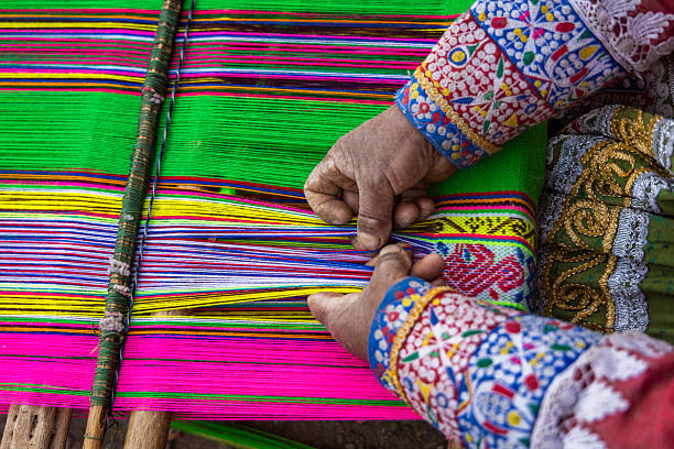 istock Peruvian woman weaving near Colca Canyon, Peru 2246219401