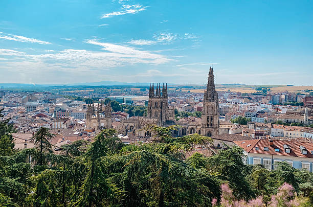istock a panoramic view of Burgos cathedral and rooftops 2246221510