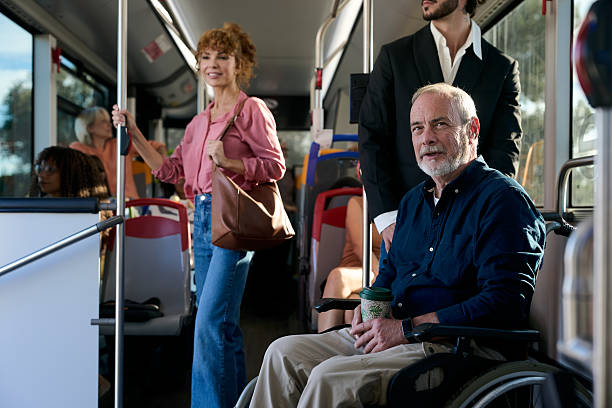 istock Diverse people traveling on public transport bus 2246230643