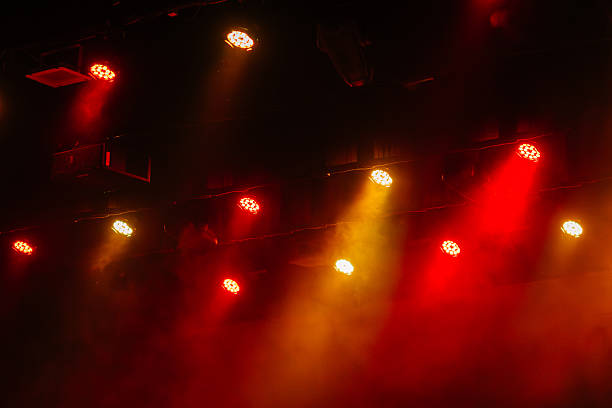 istock Colorful stage lights illuminating a vibrant atmosphere, creating a dynamic backdrop for Latvian folk dance performances and cultural celebrations 2246233479