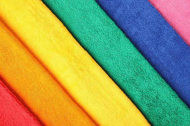 Texture of colourful towelling